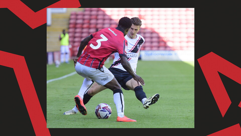 An action shot of City's 2-1 win at Walsall.