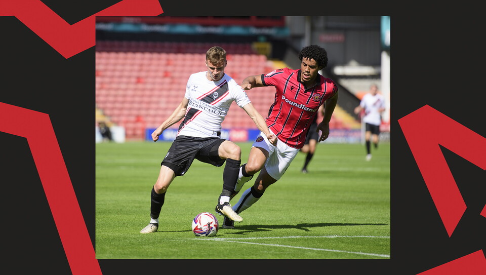 An action shot of City's 2-1 win at Walsall.