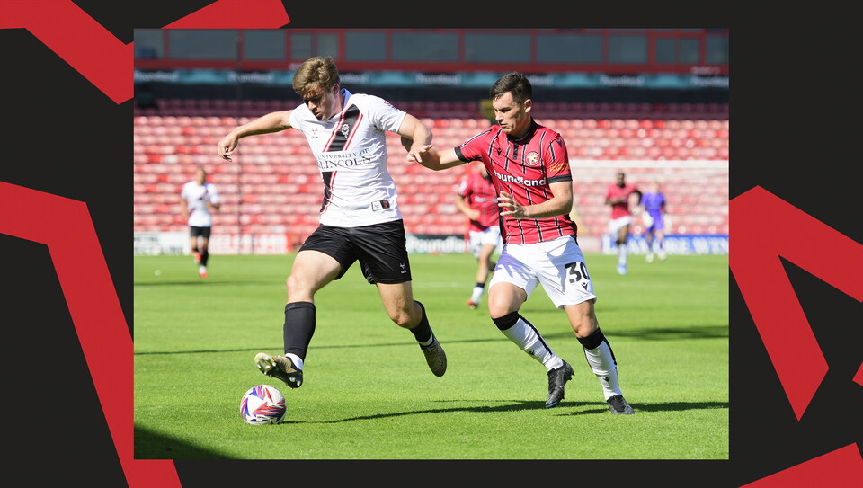 An action shot of City's 2-1 win at Walsall.