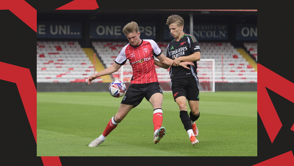 A match action shot of Imps v Arsenal U21.