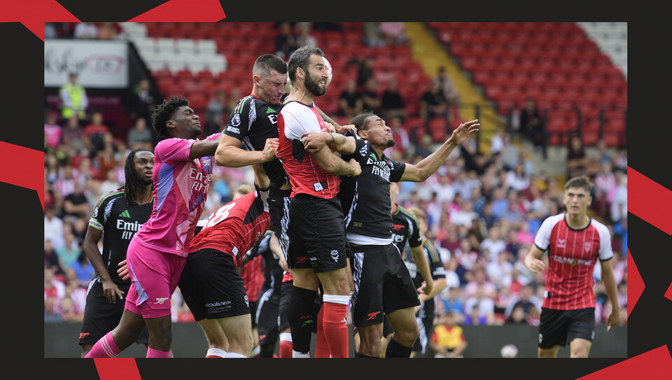 A match action shot of Imps v Arsenal U21.