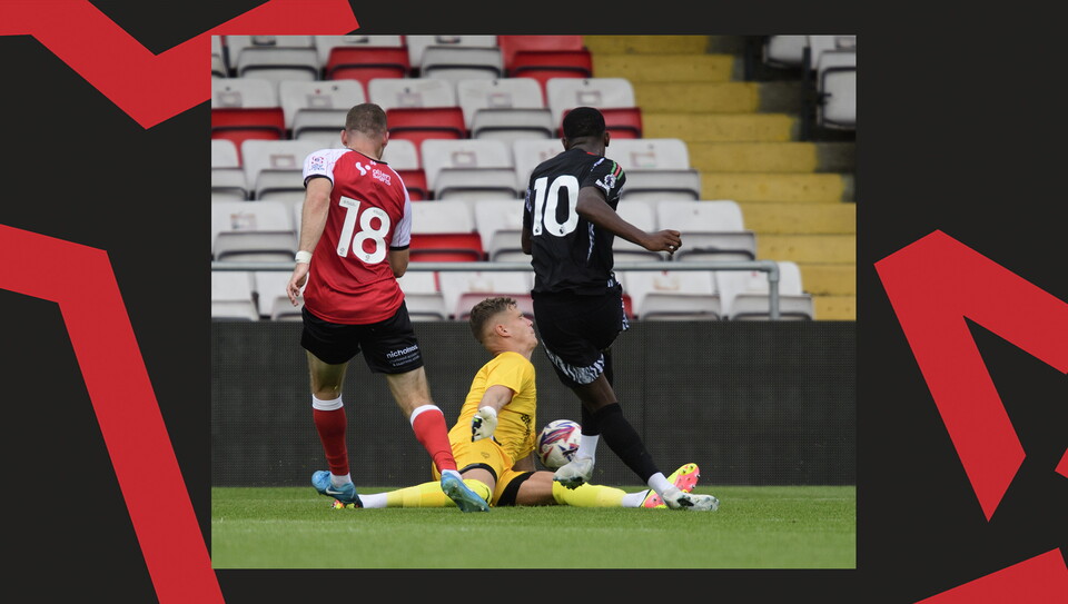 A match action shot of Imps v Arsenal U21.