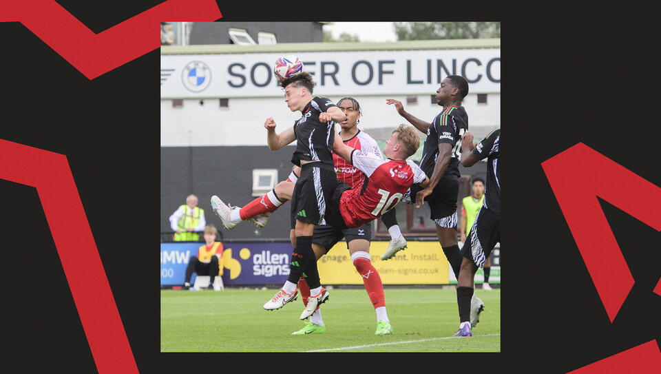 A match action shot of Imps v Arsenal U21.