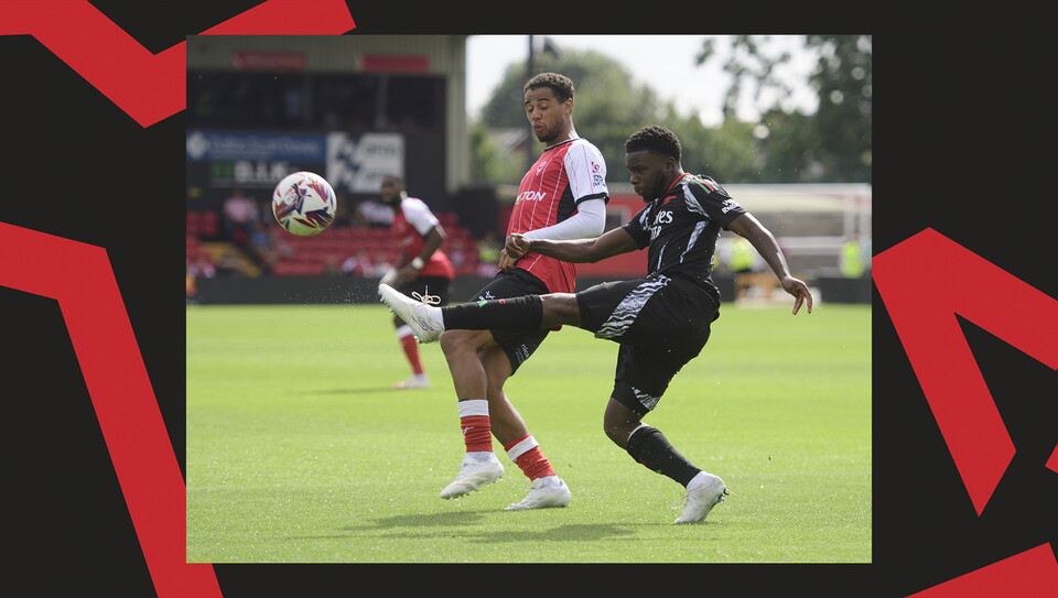 A match action shot of Imps v Arsenal U21.