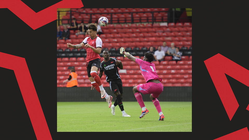 A match action shot of Imps v Arsenal U21.