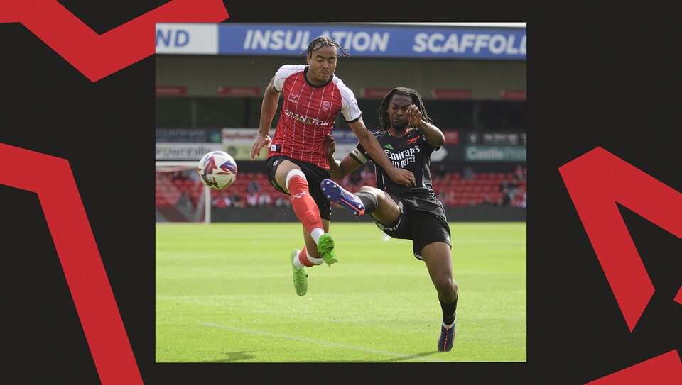 A match action shot of Imps v Arsenal U21.