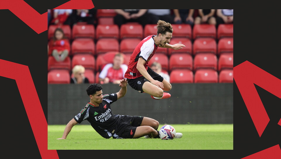 A match action shot of Imps v Arsenal U21.