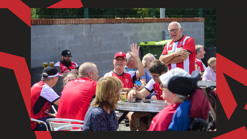 City supporters pictured at the game against Arsenal U21.