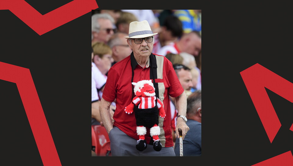 City supporters pictured at the game against Arsenal U21.