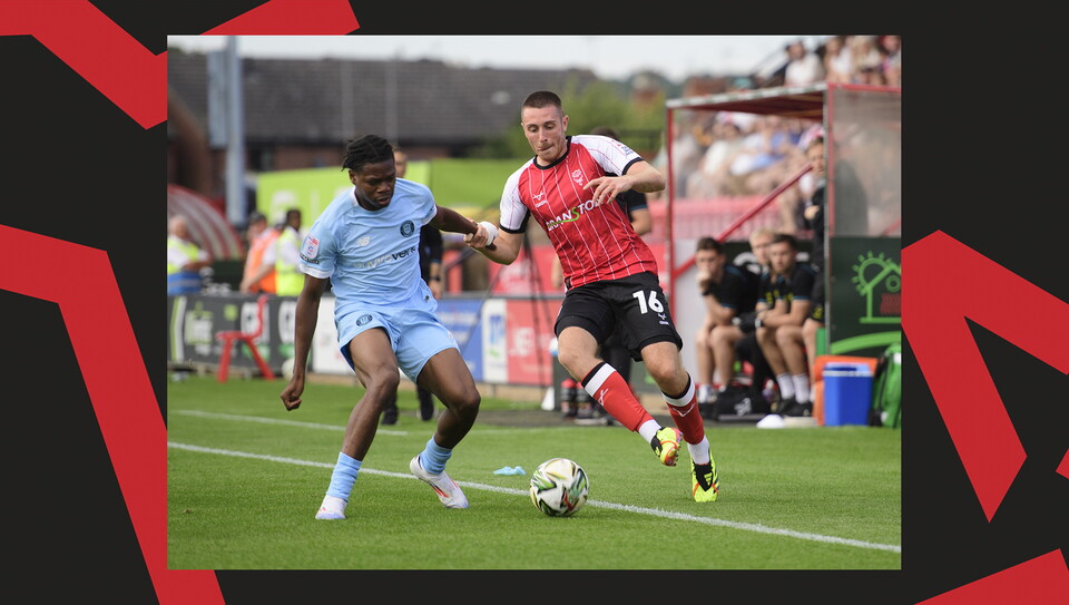 An image from City vs Harrogate Town at the LNER Stadium