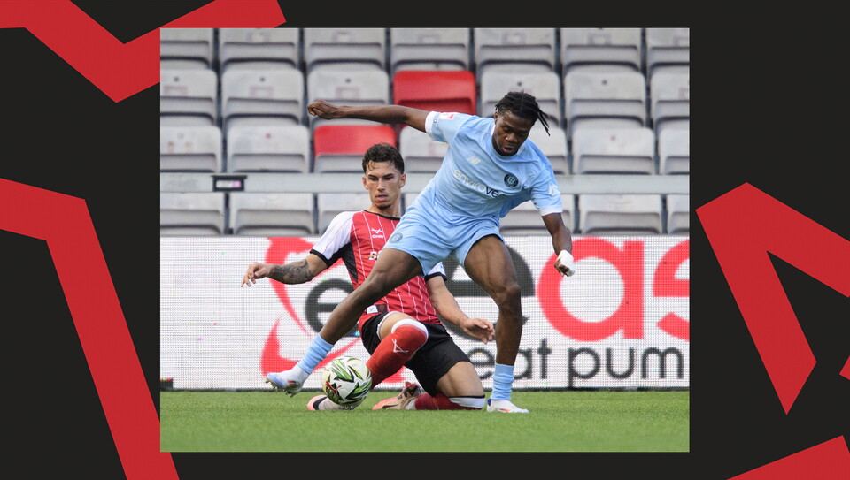 An image from City vs Harrogate Town at the LNER Stadium