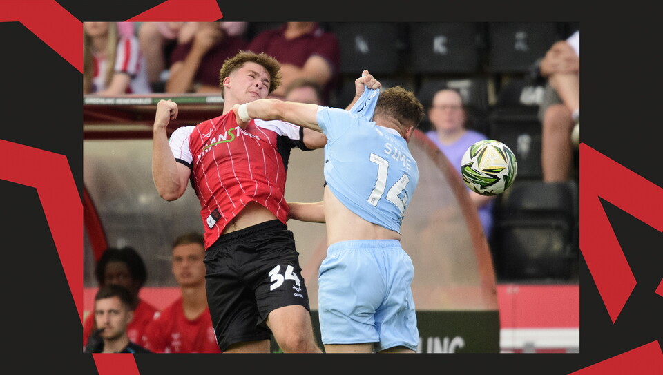 An image from City vs Harrogate Town at the LNER Stadium