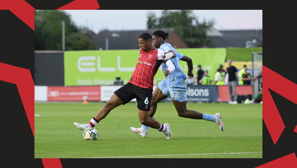 An image from City vs Harrogate Town at the LNER Stadium