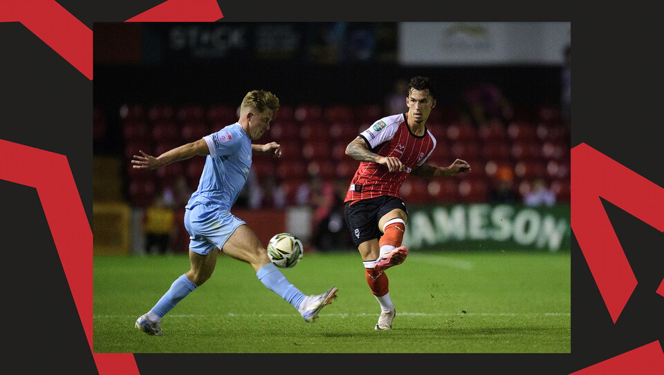 An image from City vs Harrogate Town at the LNER Stadium