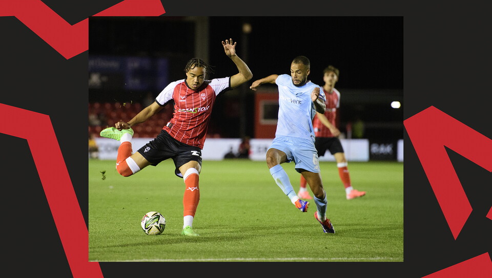 An image from City vs Harrogate Town at the LNER Stadium