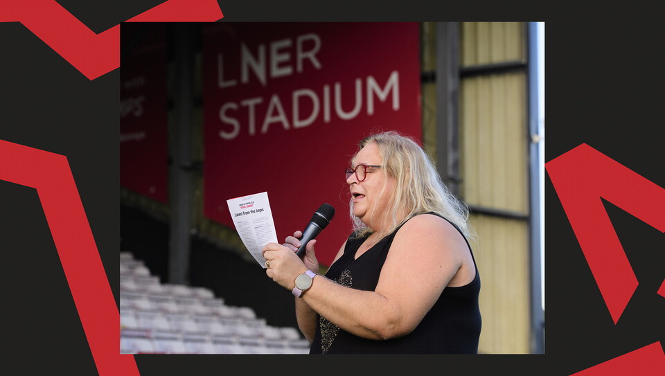 A fans photo from Lincoln City v Harrogate Town at the LNER Stadium.