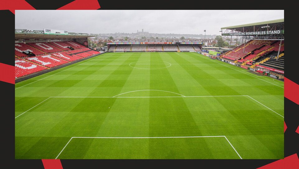 An image from Lincoln City's 4-1 home win over Mansfield Town