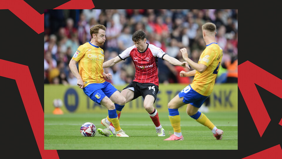 An image from Lincoln City's 4-1 home win over Mansfield Town