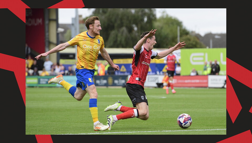 An image from Lincoln City's 4-1 home win over Mansfield Town
