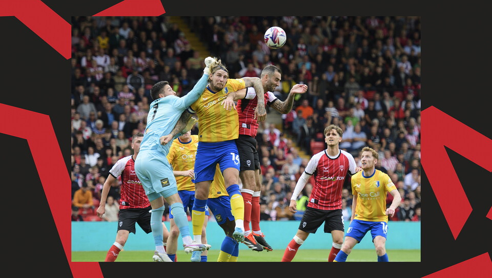 An image from Lincoln City's 4-1 home win over Mansfield Town
