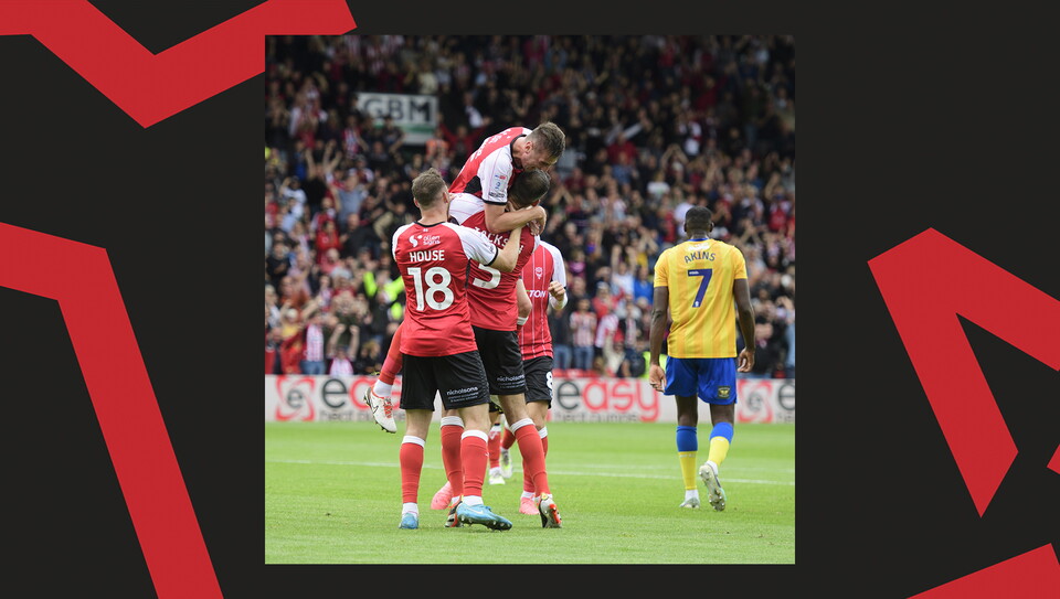 An image from Lincoln City's 4-1 home win over Mansfield Town