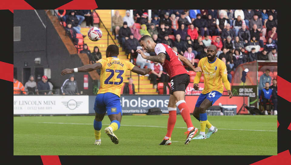An image from Lincoln City's 4-1 home win over Mansfield Town