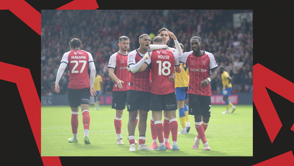 An image from Lincoln City's 4-1 home win over Mansfield Town