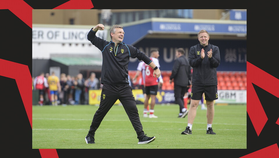 An image from Lincoln City's 4-1 home win over Mansfield Town