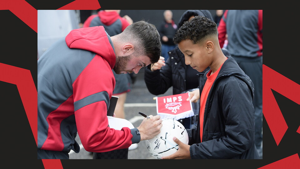 A fan photo from Lincoln City's 4-1 home win over Mansfield Town.