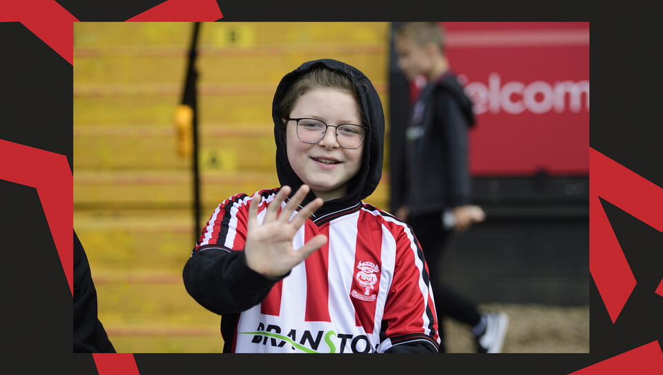 A fan photo from Lincoln City's 4-1 home win over Mansfield Town.