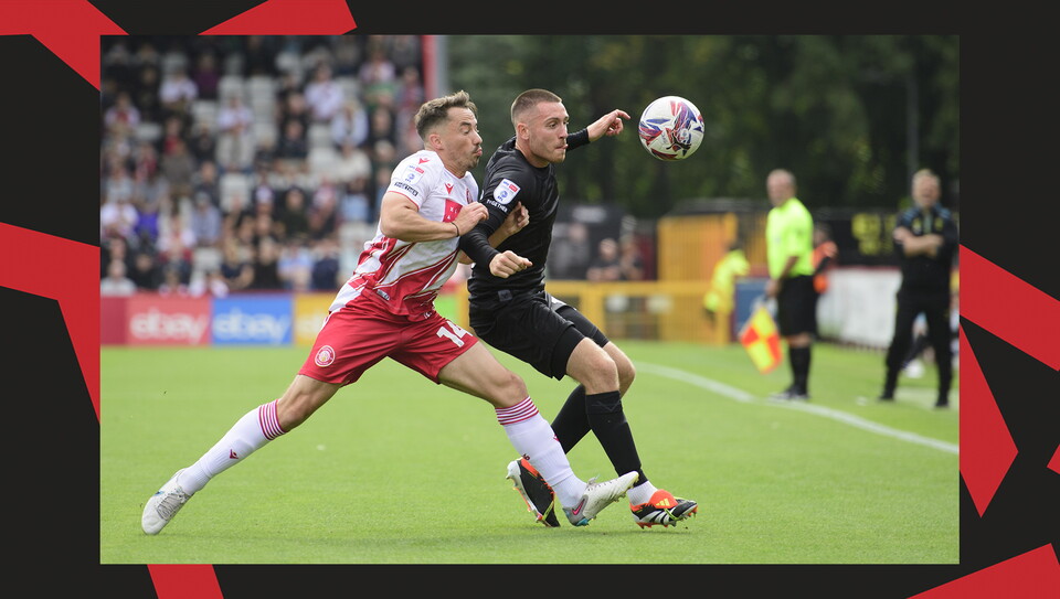 An image from Lincoln City's 1-0 away win at Stevenage