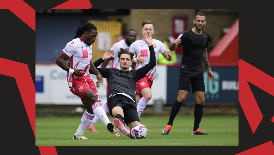 An image from Lincoln City's 1-0 away win at Stevenage