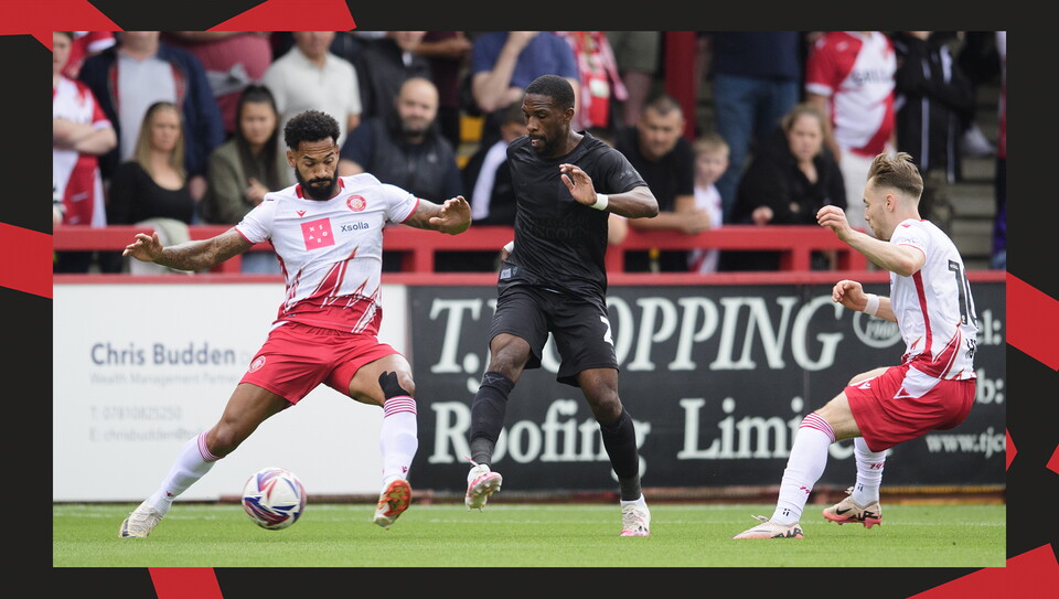 An image from Lincoln City's 1-0 away win at Stevenage