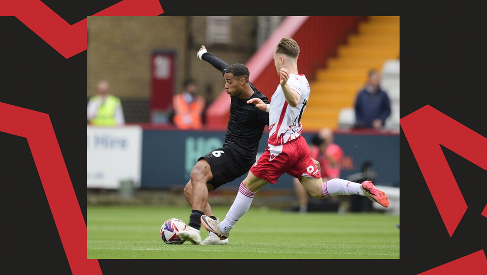 An image from Lincoln City's 1-0 away win at Stevenage