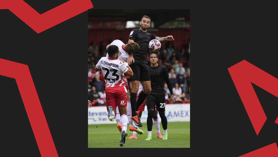 An image from Lincoln City's 1-0 away win at Stevenage