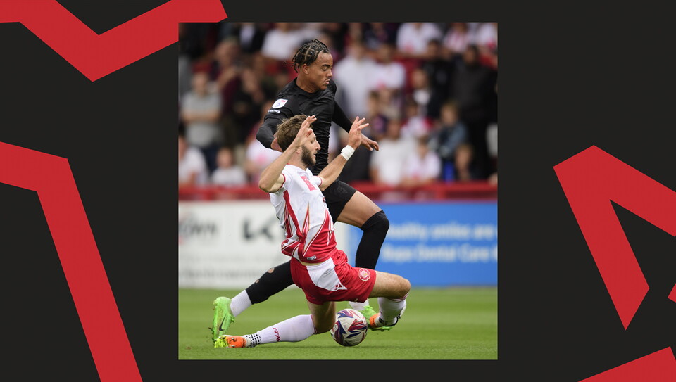 An image from Lincoln City's 1-0 away win at Stevenage