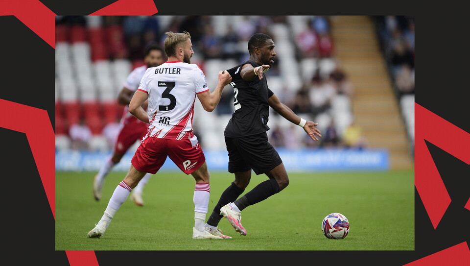 An image from Lincoln City's 1-0 away win at Stevenage