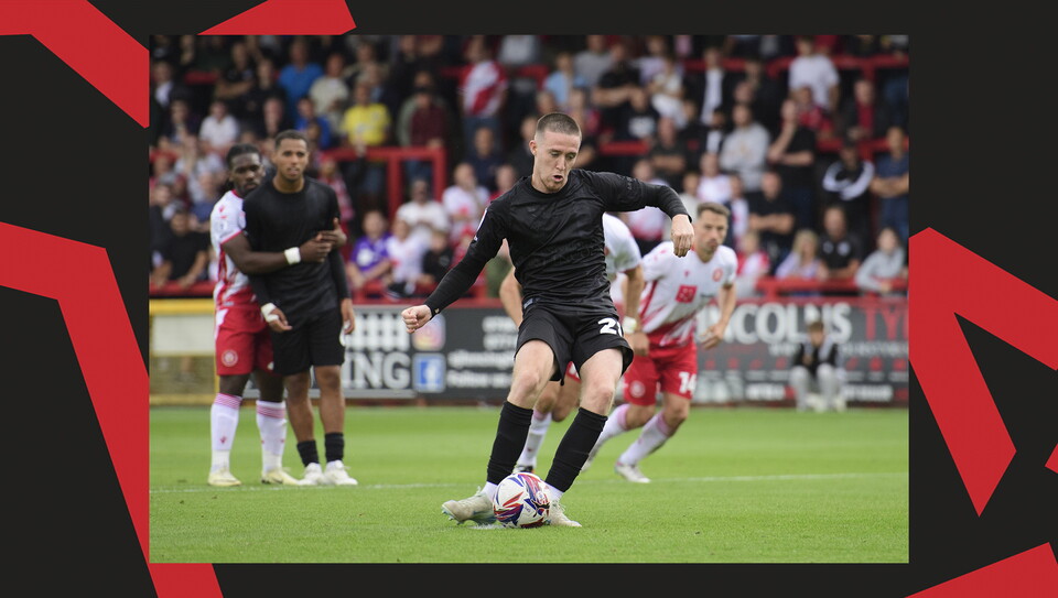 An image from Lincoln City's 1-0 away win at Stevenage
