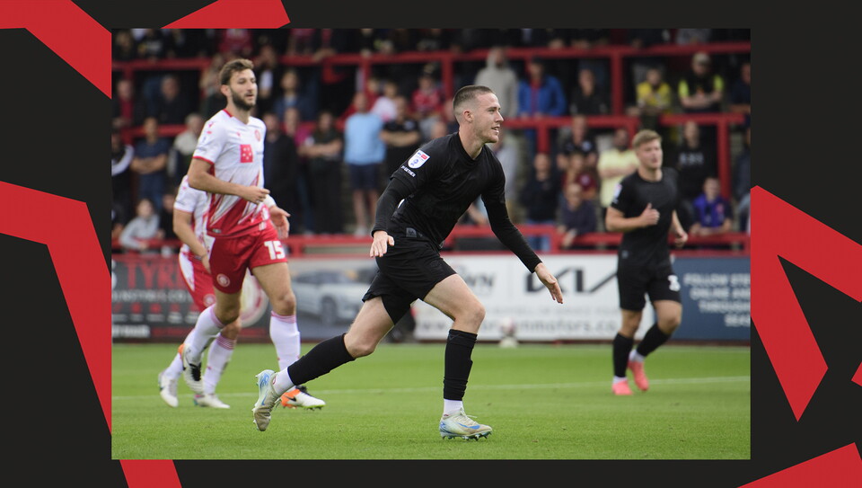 An image from Lincoln City's 1-0 away win at Stevenage