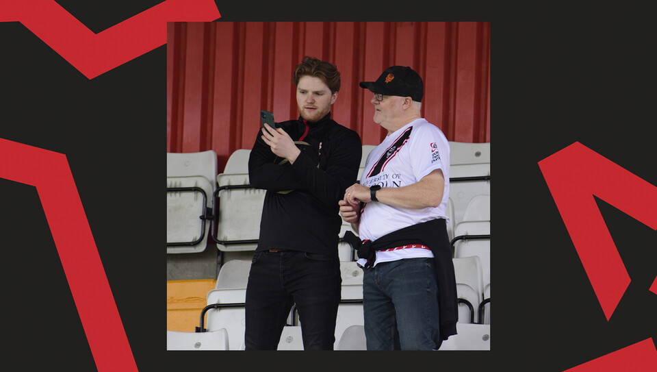 An image of the supporters from City's 1-0 win away at Stevenage