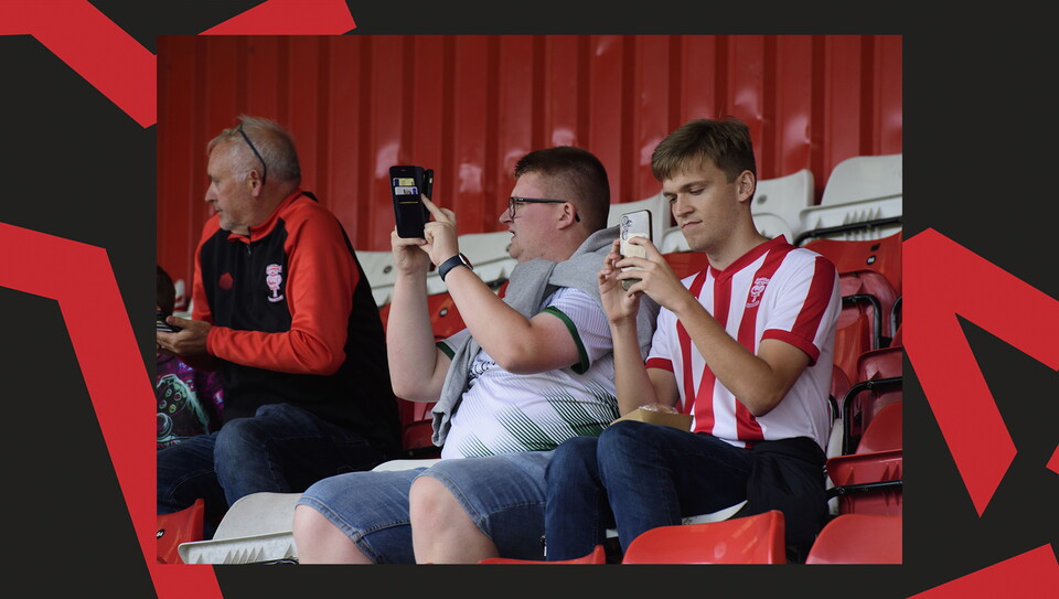 An image of the supporters from City's 1-0 win away at Stevenage