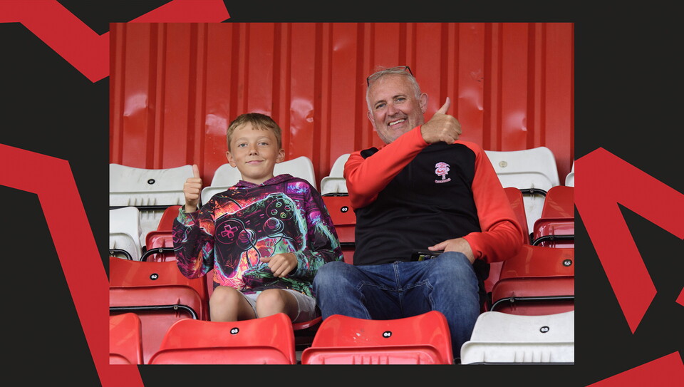 An image of the supporters from City's 1-0 win away at Stevenage
