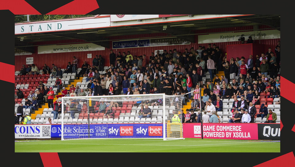 An image of the supporters from City's 1-0 win away at Stevenage