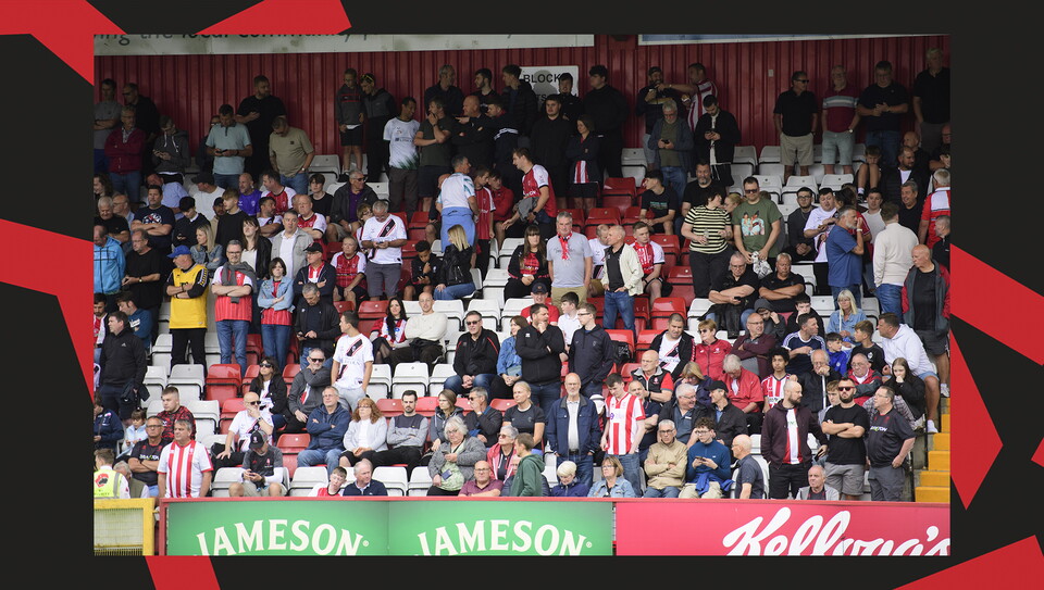 An image of the supporters from City's 1-0 win away at Stevenage