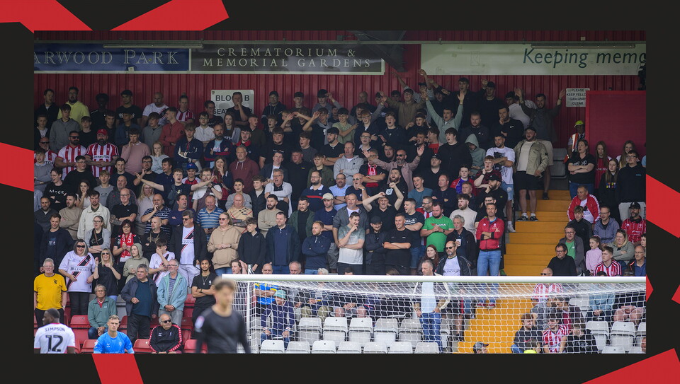 An image of the supporters from City's 1-0 win away at Stevenage