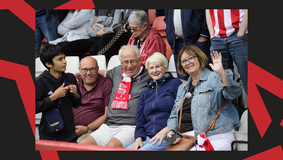 An image of the supporters from City's 1-0 win away at Stevenage