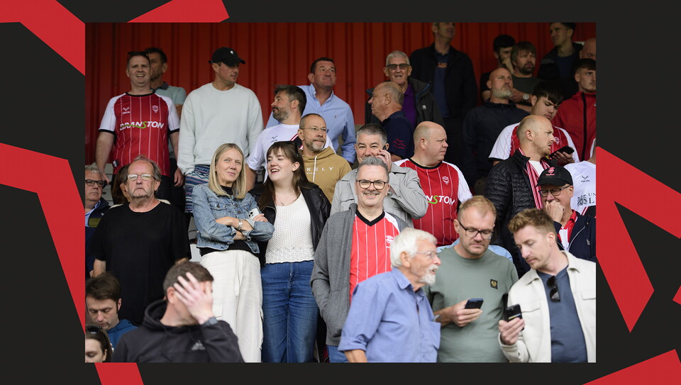 An image of the supporters from City's 1-0 win away at Stevenage