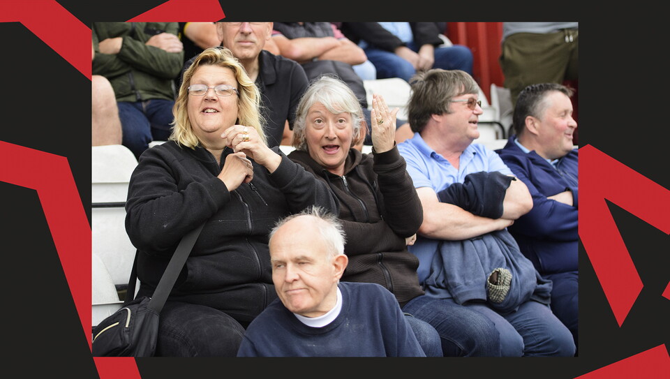 An image of the supporters from City's 1-0 win away at Stevenage