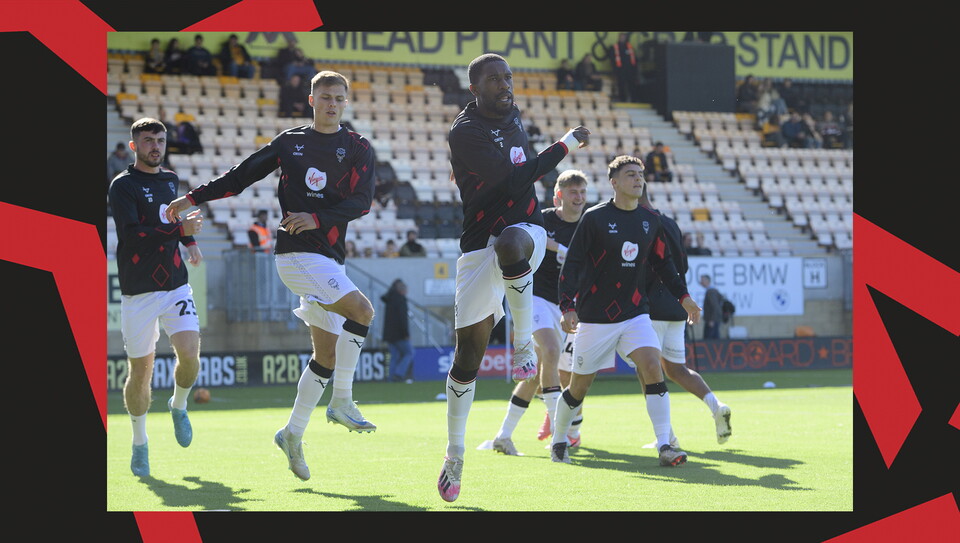 A match action image from City's 2-0 win at Cambridge United