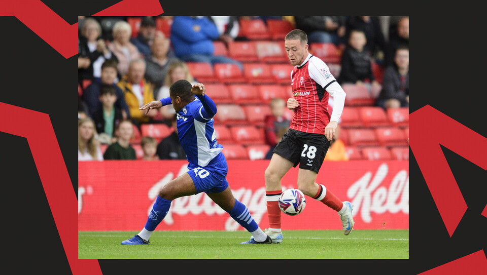 An image from Lincoln City versus Chesterfield.